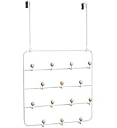 Umbra Estique Porte-manteau de porte multifonction avec 14 crochets, crochets de porte, sans perçage, multi-organiseur