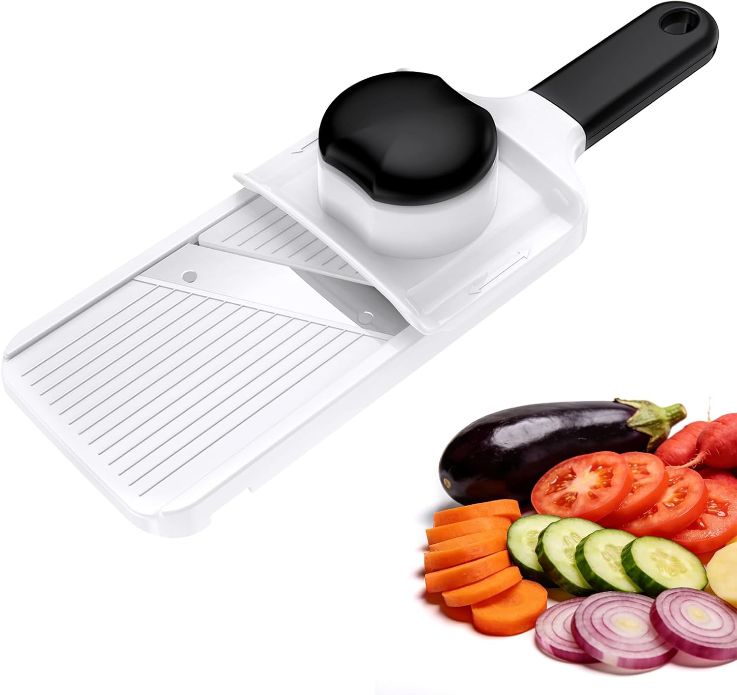 Ibergrif - mandoline M526 - réglable 1–4 mm, sécurité, nettoyage facile