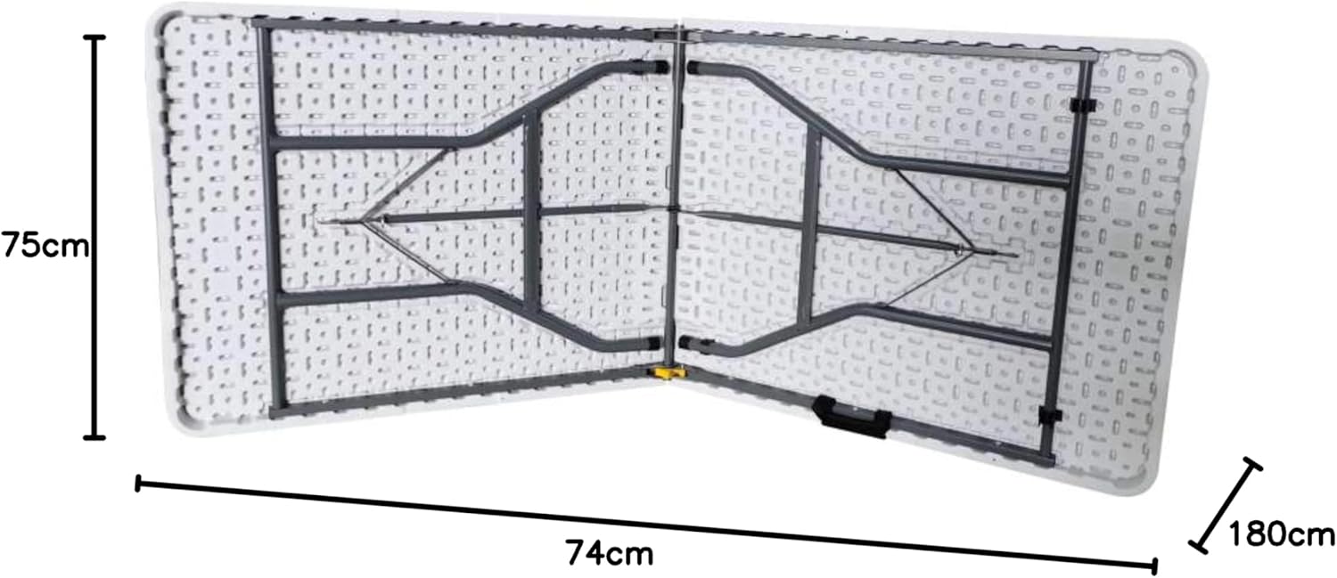 WERKA PRO - Table pliante blanche 95x75x9 cm ultra résistante et pratique