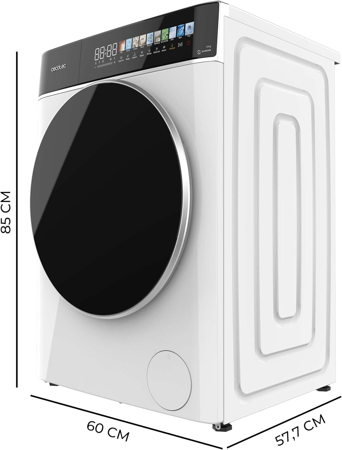 Cecotec - Bolero DressCode 10900 Inverter - 10kg, 1400tr/min, écran 10,3