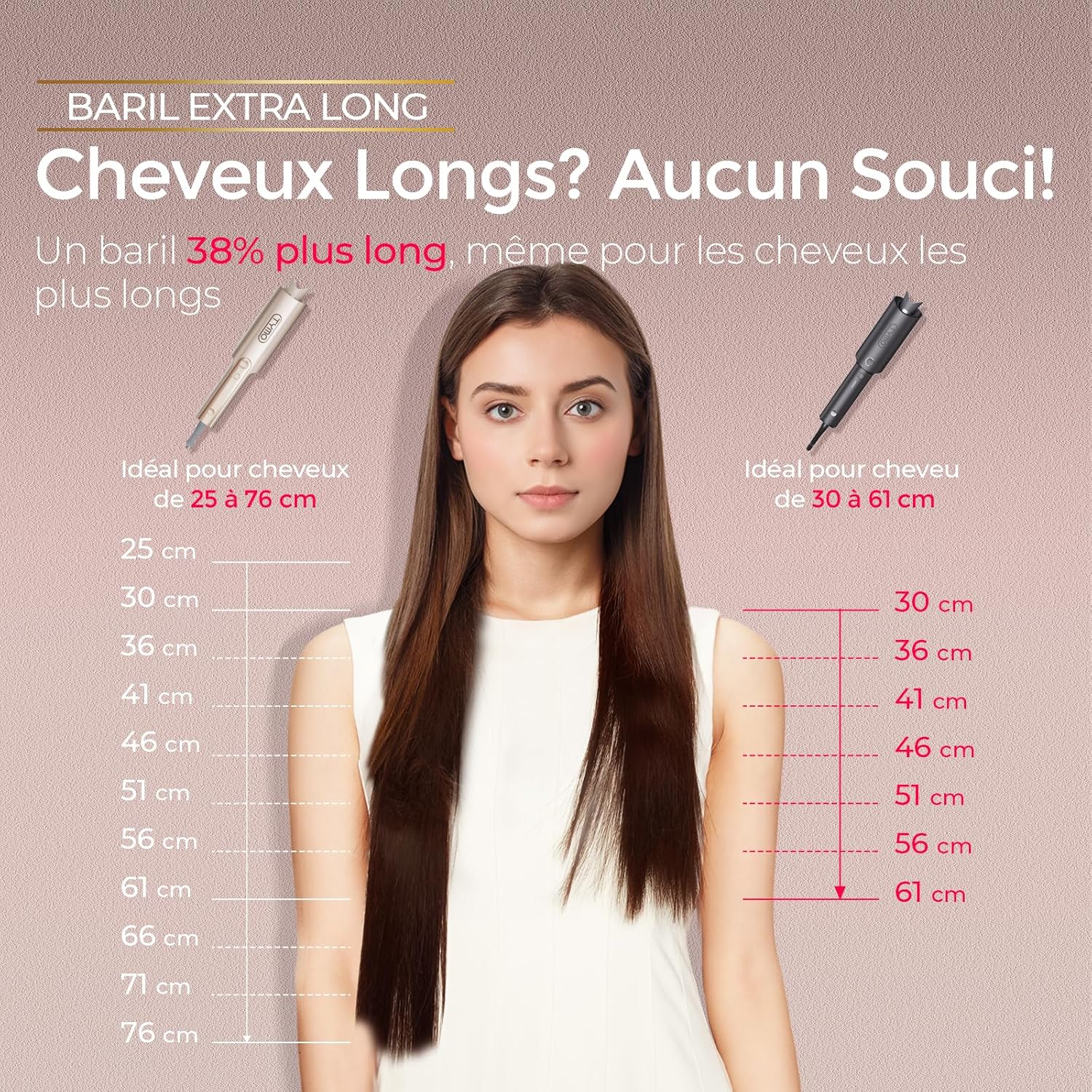 TYMO - Curlpro Plus - 25 mm - Fer à boucler automatique anti-brûlure