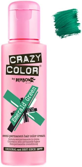 Crazy Color - crème colorante Emerald Green 100ml - vert émeraude