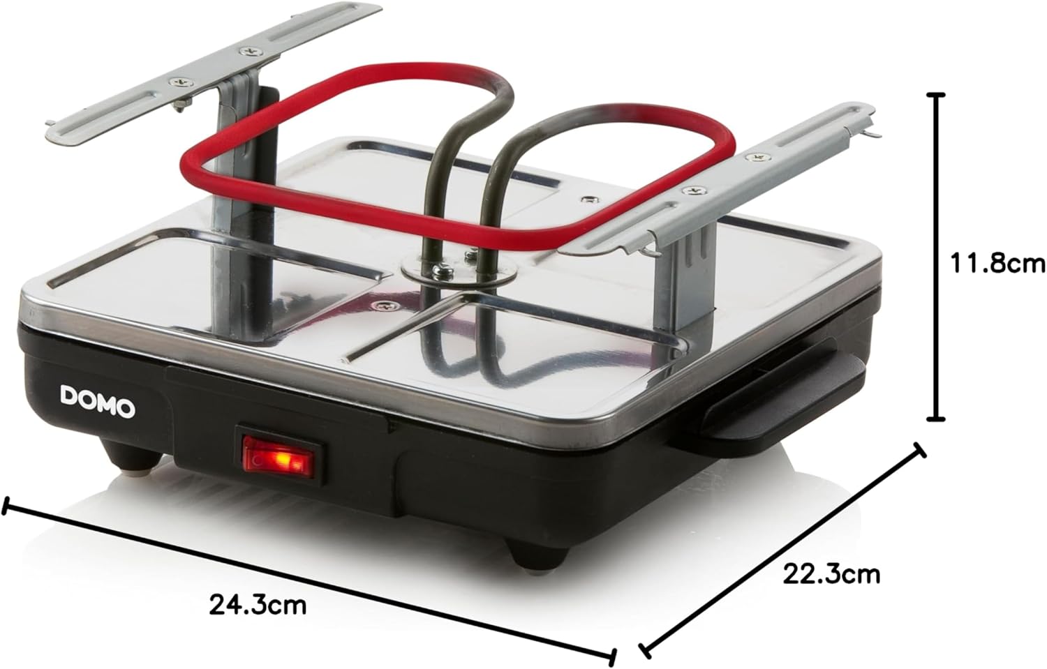 DOMO - Raclette-gril 4 pers, 600W, poêlons antiadhésifs, nettoyage facile - DO9147G