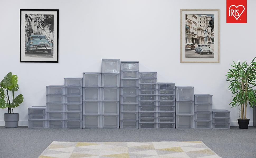 Tour de rangement en plastique - Organizer Chest Iris Ohyama