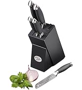 Tala Lot de 6 couteaux en acier de qualité supérieure avec lames infusées de manganèse, poignée souple moulée...