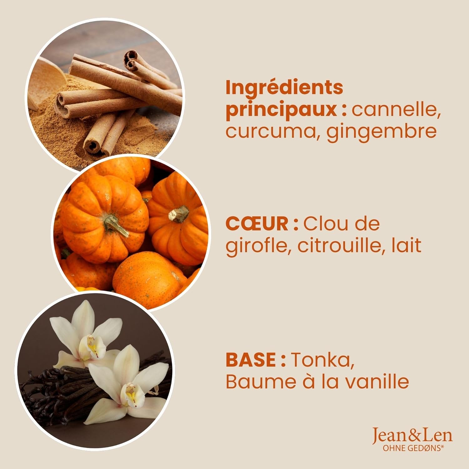 Jean & Len - You're My Cutie Chai - 105 ml - Parfum cheveux épices chai, vanille, orange, soin acides aminés