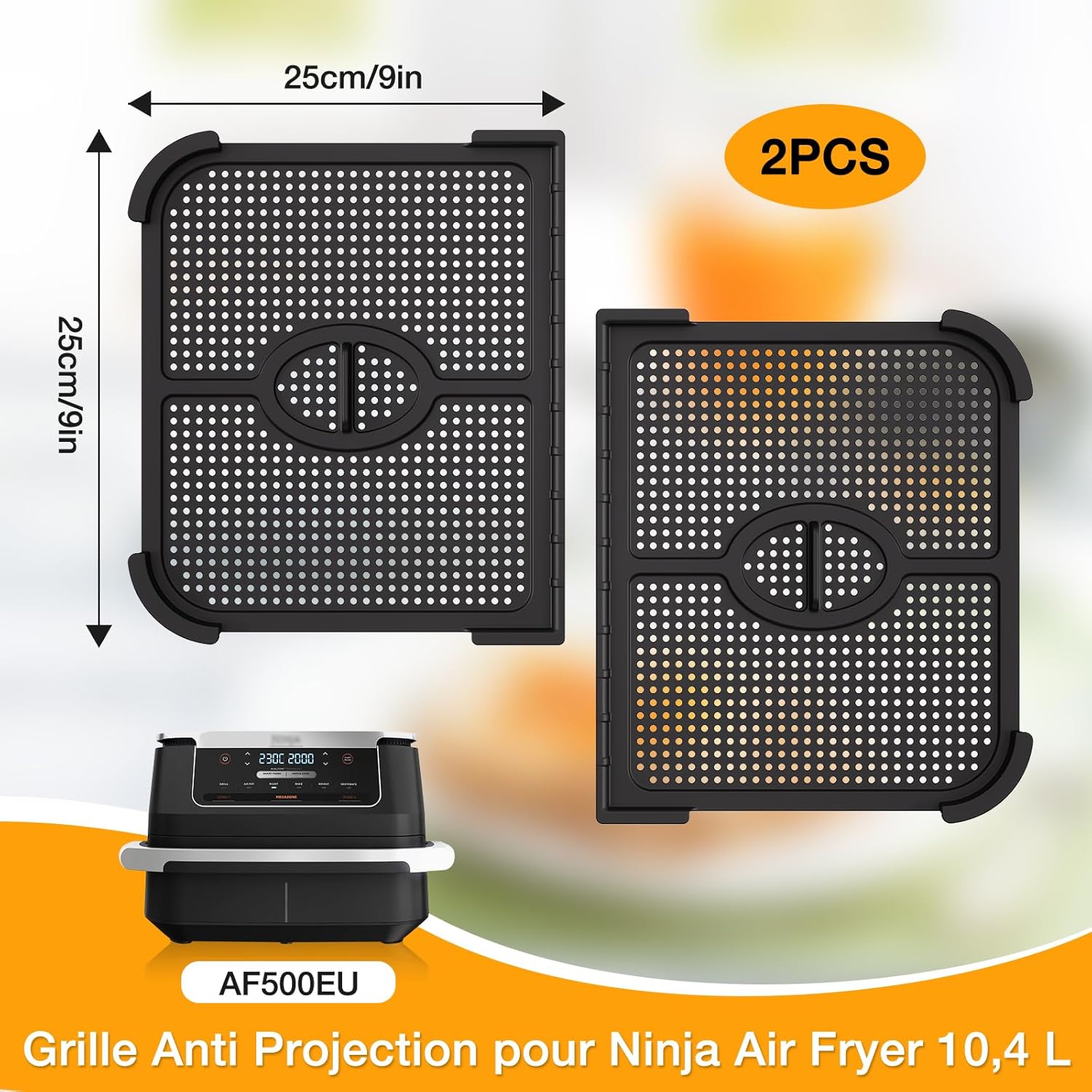 Grille anti-projection air fryer - compatible Ninja Foodi série Flexdrawer - 10.4L - protection efficace spirale chauffa