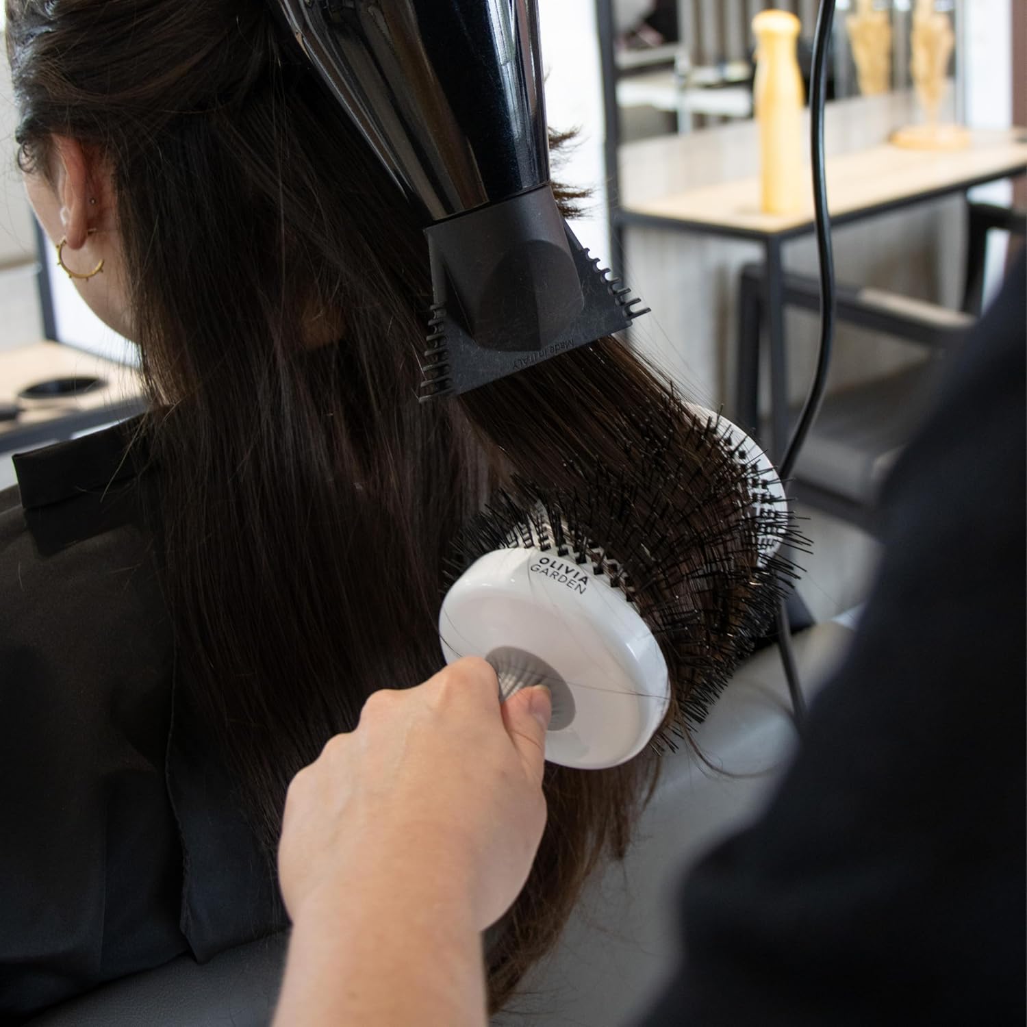 Olivia Garden - Expert Blowout Shine - ronde céramique antistatique, brushing sans frisottis