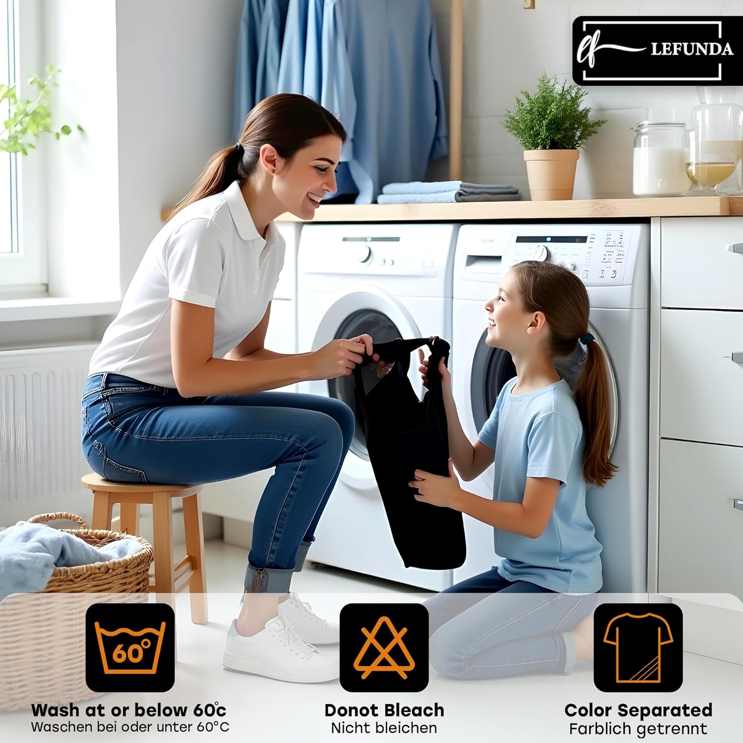 LEFUNDA - Tablier cuisine 3 poches - réglable, imperméable, longues lanières