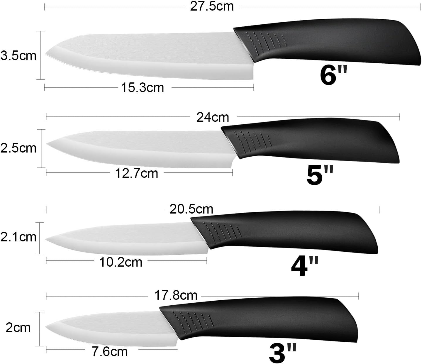 Ballery - Set de couteaux céramique - 6
