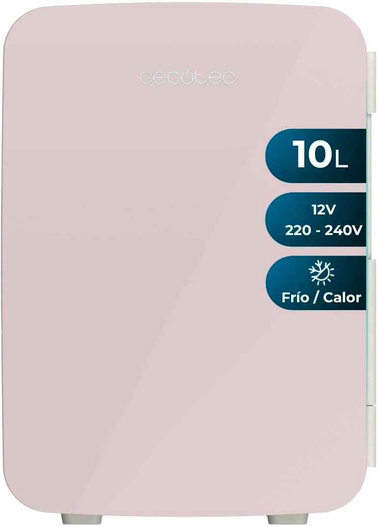 Cecotec - Mini frigo Bolero MiniColing 10L - chaud/froid, 12-220V, Bahamas Pink