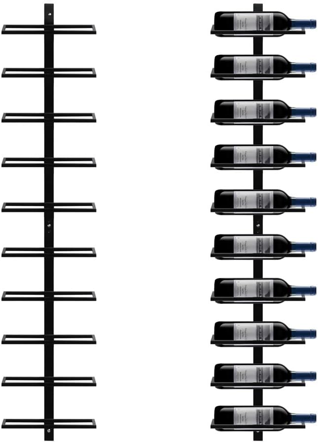 Yaheetech - étagère à vin mural - 126 cm - métal, 10 bouteilles