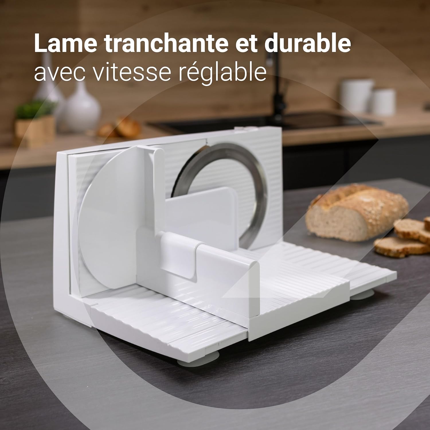 EUREL - trancheuse pliable Ø170mm, lame inox, ép. réglable - RS46