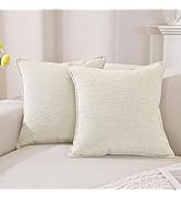YSTELLAA Housse Coussin 50x50 Chenille Lot De 2, Doux Velours Housse Coussin Canape Moderne, Cush...