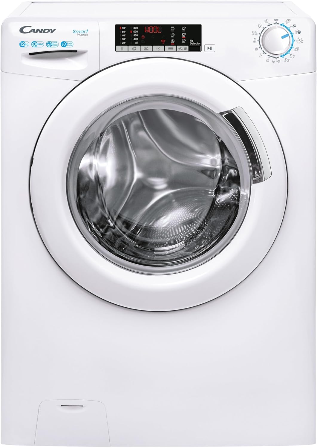 Candy – Lave-linge série CS – 12kg, 1400trs, écran digital, 67x60x87cm – CS1412TME/FR