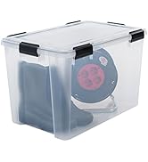 Iris Ohyama, Boîtes de rangement, Boîte de rangement Multifonction, Boîte en plastique, 70 L, ave...