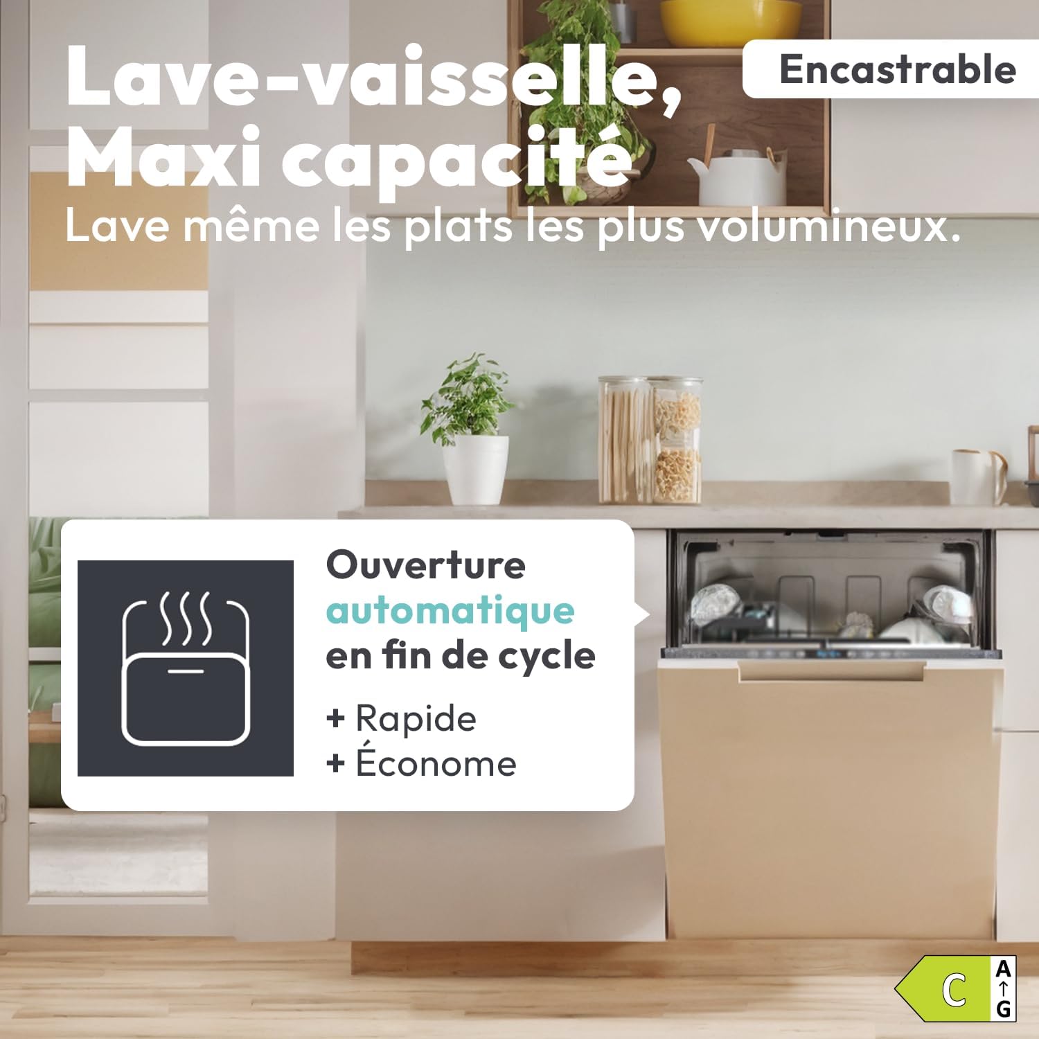 Candy - Série CI - 81,8x59,7x55,5 cm - 16 couverts, classe C, contrôle à distance, CI 6C4F0A