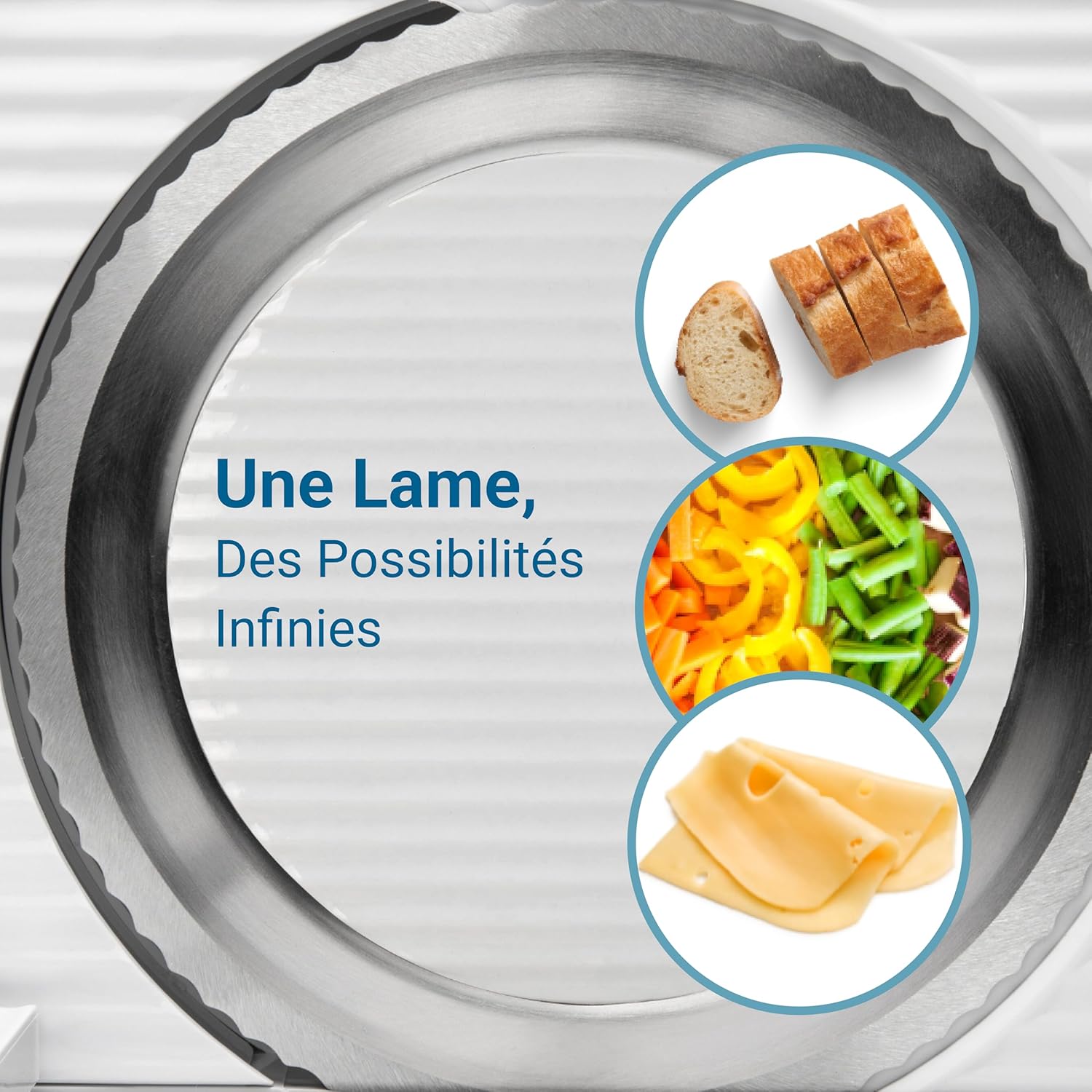 EUREL - RS42 trancheuse pliable, inox Ø170mm, épaisseur 0–17mm