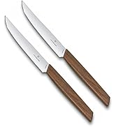 Victorinox Swiss Modern Lot de 2 couteaux à steak en bois de noyer 12 cm