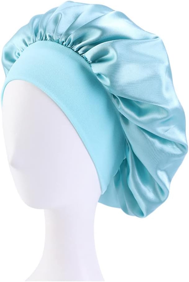 Bonnet satin femme - 2 pièces - protection nuit, doublure soie, réglable