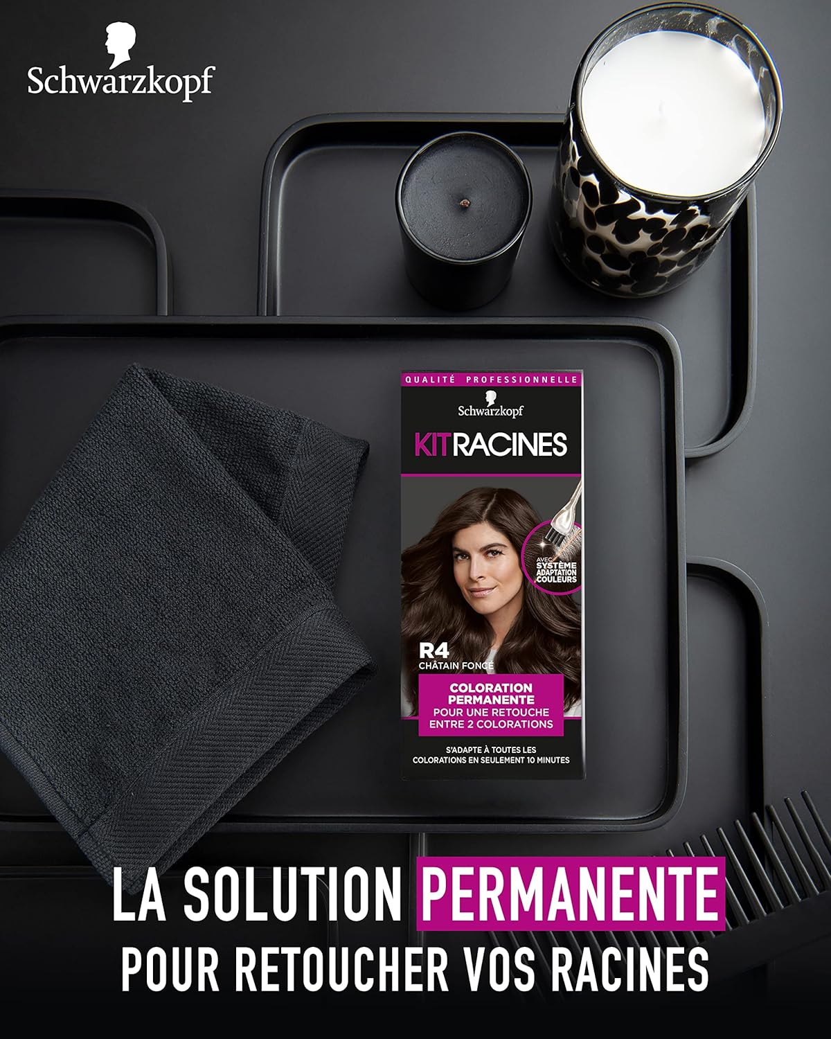 Schwarzkopf - Kit Racines Blond BR1 - coloration permanente - couvre cheveux blancs, huile nourrissante, Retouche BR1