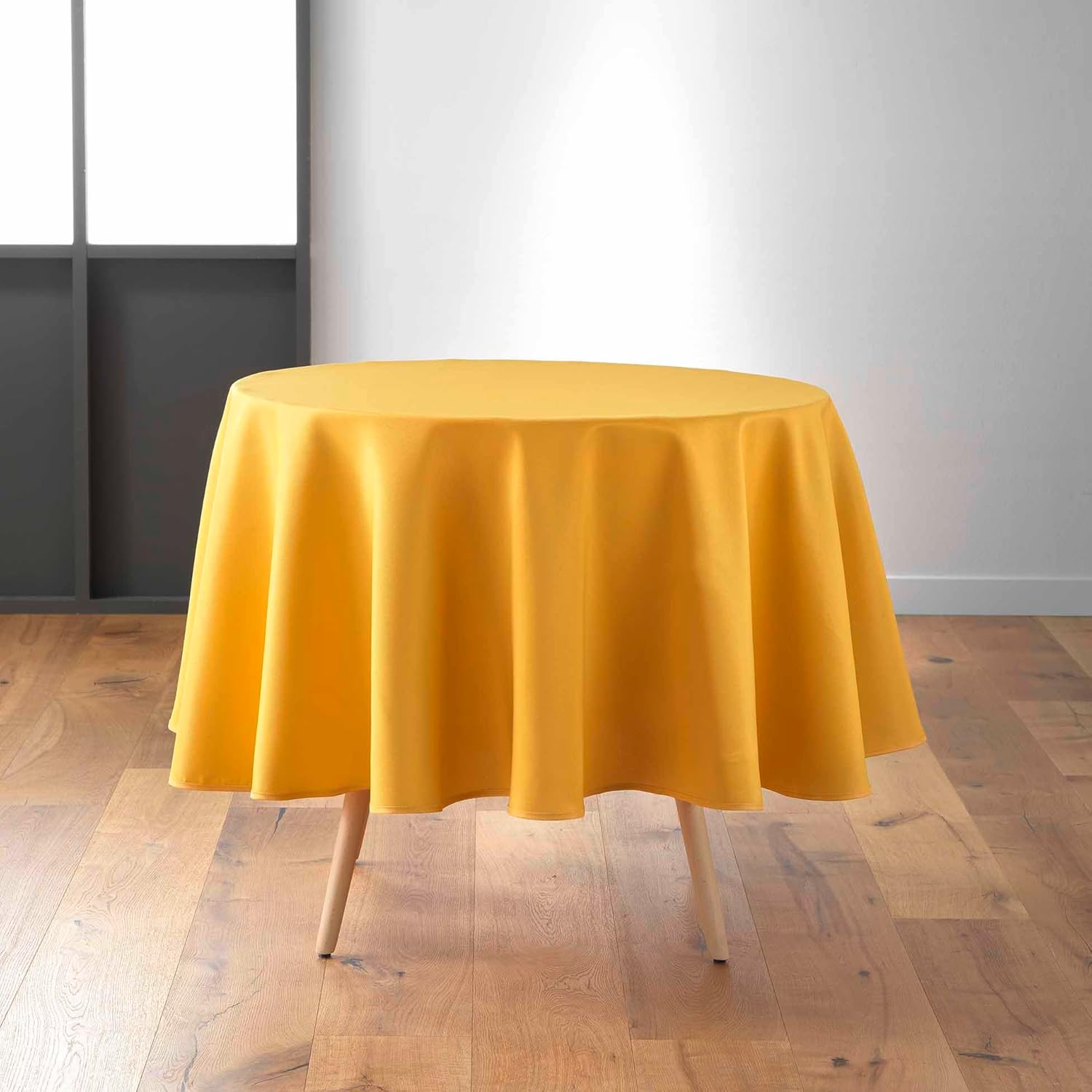 Nappe ronde - Essentiel uni miel - diamètre 180 cm - polyester