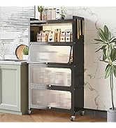 COVAODQ Étagère de Rangement à 5 Niveaux,Étagère Cuisine,Étagère Micro-Ondes pour Salle à Manger,...