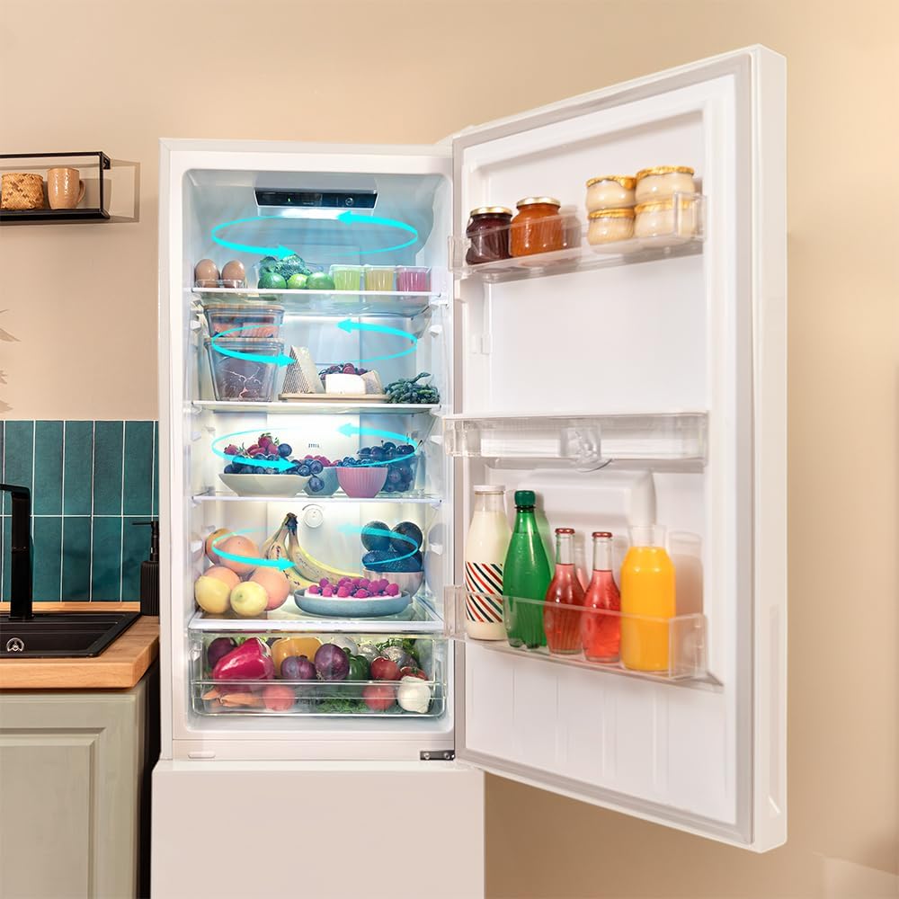 Cecotec - Bolero CoolMarket Combi 250 - Combiné 250L, No Frost, distributeur d'eau, LED, porte réversible, D. Inverter P