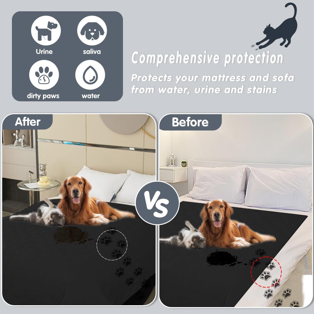 DUJUIKE - housse canapé imperméable 208-260cm - enfants animaux