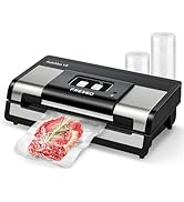 FRESKO Automatique Machine Sous Vide Alimentaire, 140 Watts, Machine Sous Vide Mains Libres, Déte...