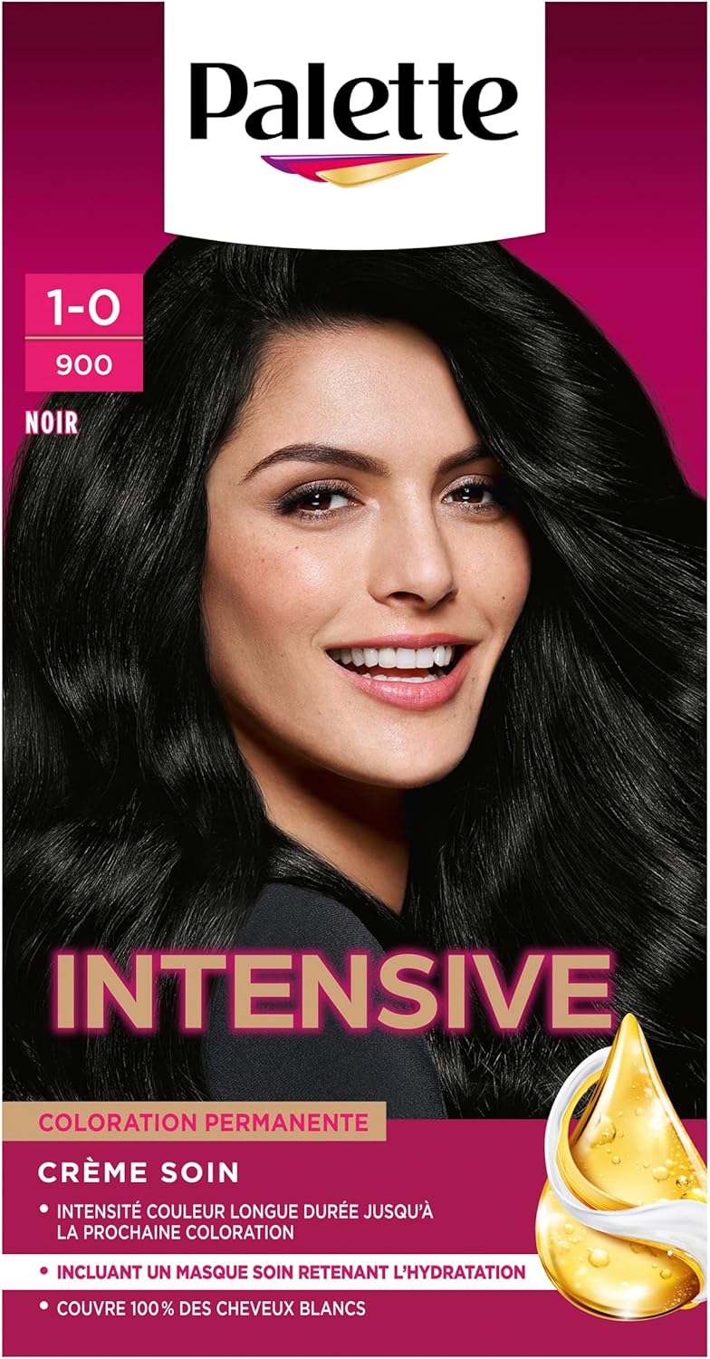 Palette - Intensive - coloration permanente cheveux 8 semaines, soin noir - 900