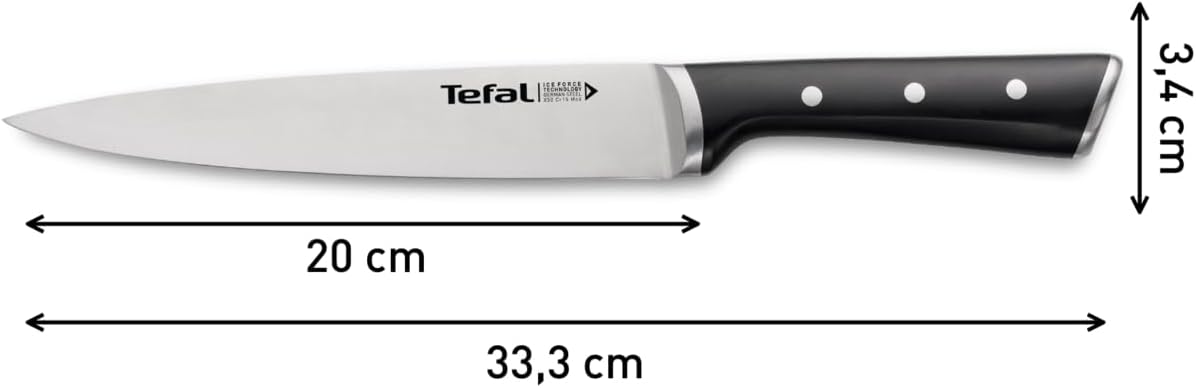 Tefal - Ice Force - 20 cm - couteau à trancher inox longue durée K2320714