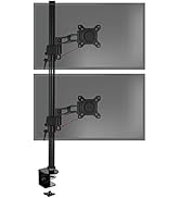 Duronic DM35V2X2 Bras pour 2 moniteurs de 13 à 27 pouces | Support écran double vertical | I...
