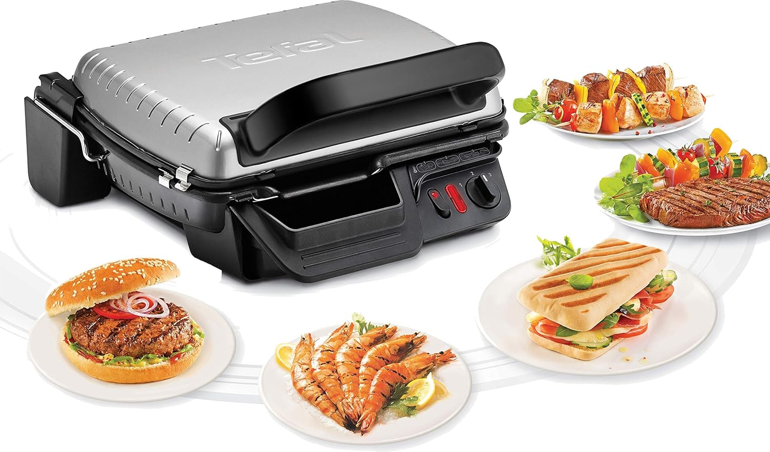 Tefal - Grill Ultracompact 600 Comfort - XL - thermostat réglable - GC306012
