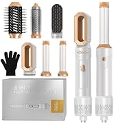 UKLISS Brosse Chauffante Brushing & Hairstyler 6 en 1, Seche Cheveux Set avec Boucleur a Cheveux,...