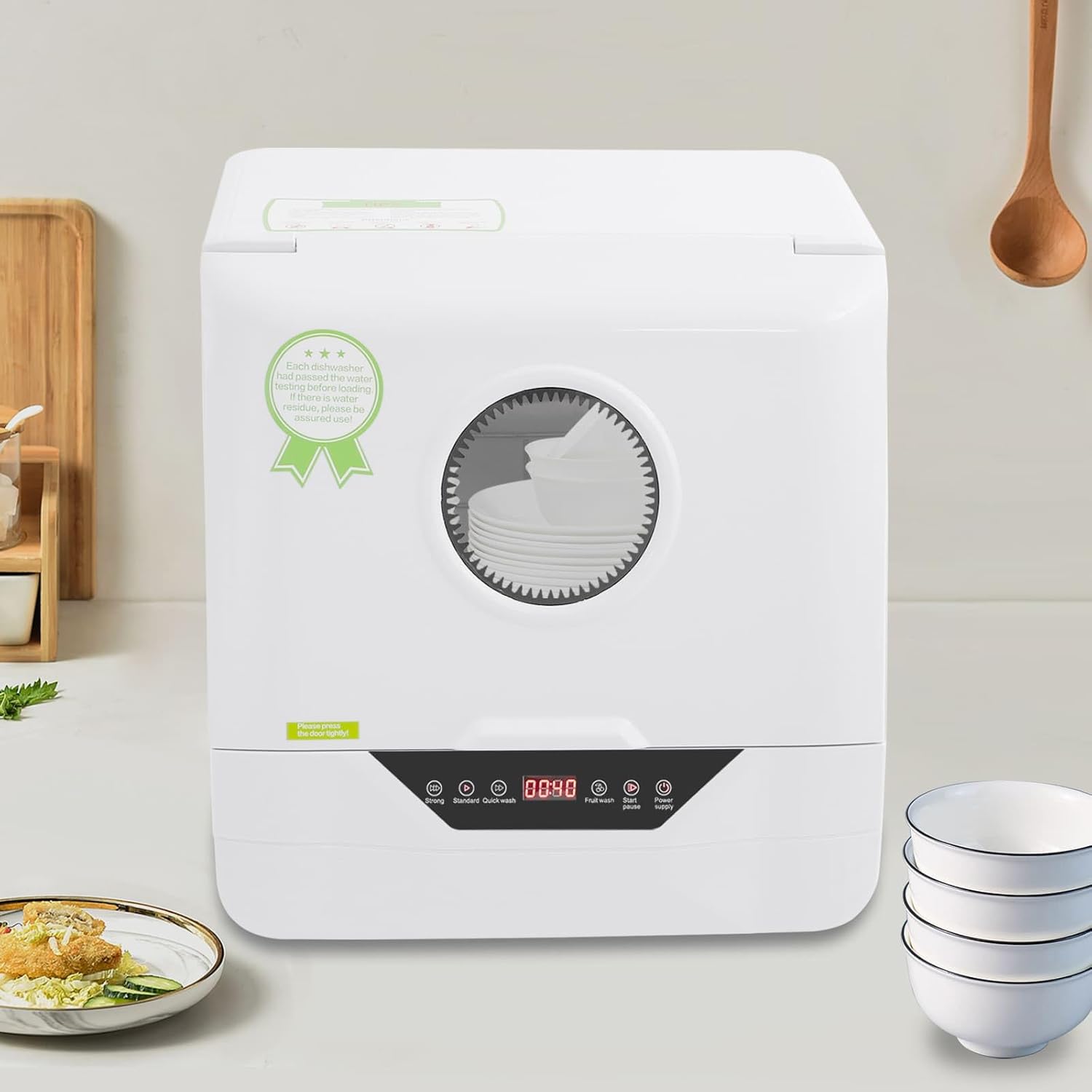 Mini lave-vaisselle compact - 4 programmes - nettoyage 360° - idéal 2-5 personnes