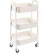 DOEWORKS Chariot de Rangement Chariot de Service en Métal à 3 Niveaux, Chariot de Rangement pour ...