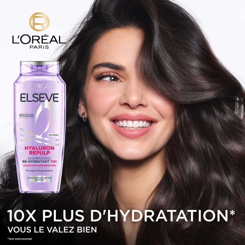 L'Oréal Paris - Elseve Hyaluron Repulp - 300 ml - shampooing hydratant 72h, brillance, acide hyaluronique