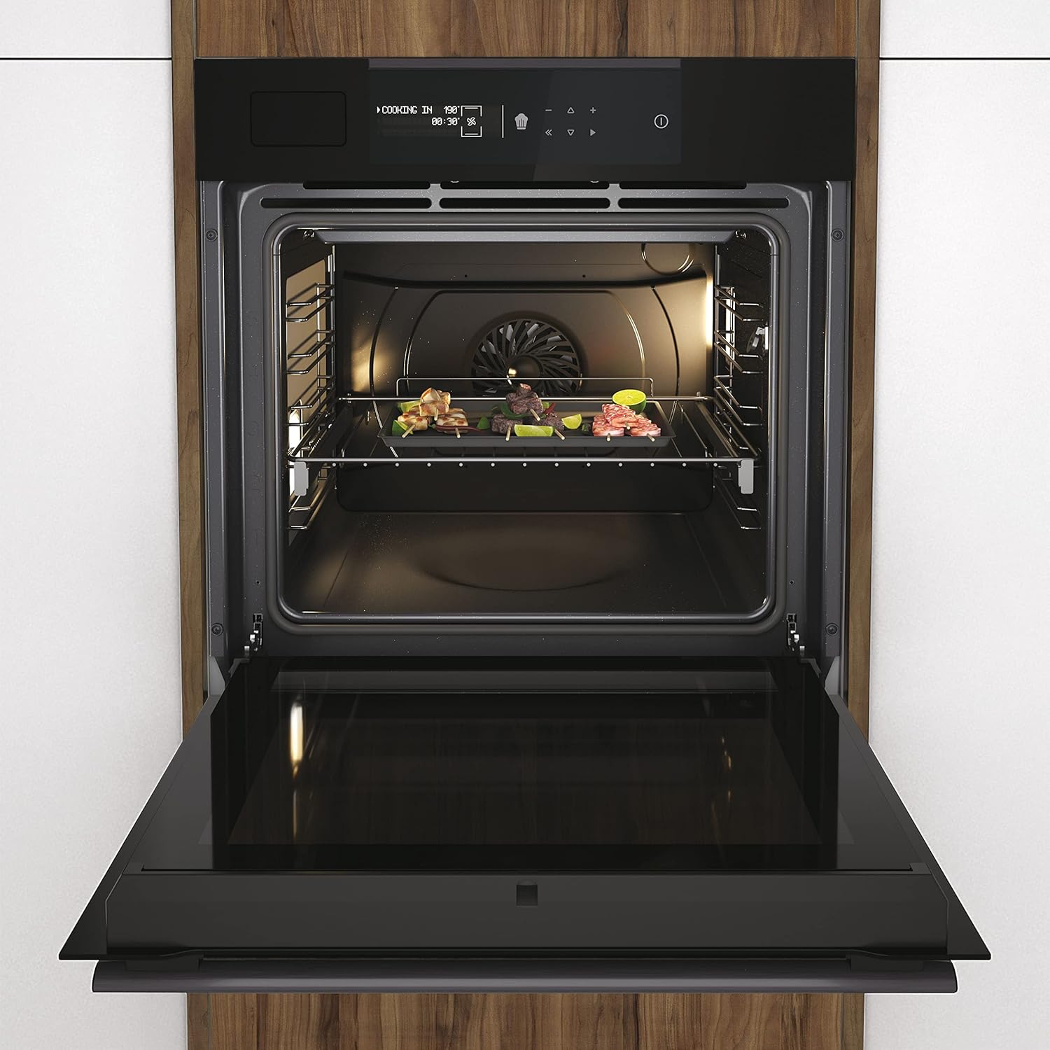 Haier - Four encastrable Série 4, 70L, pyrolyse, Wi-Fi, noir HWO60SM5S9BH