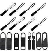 Tirettes de Réparation Fermeture Eclair, 16 Pcs Zipper Pull, Tirette Fermeture Eclair Remplacemen...