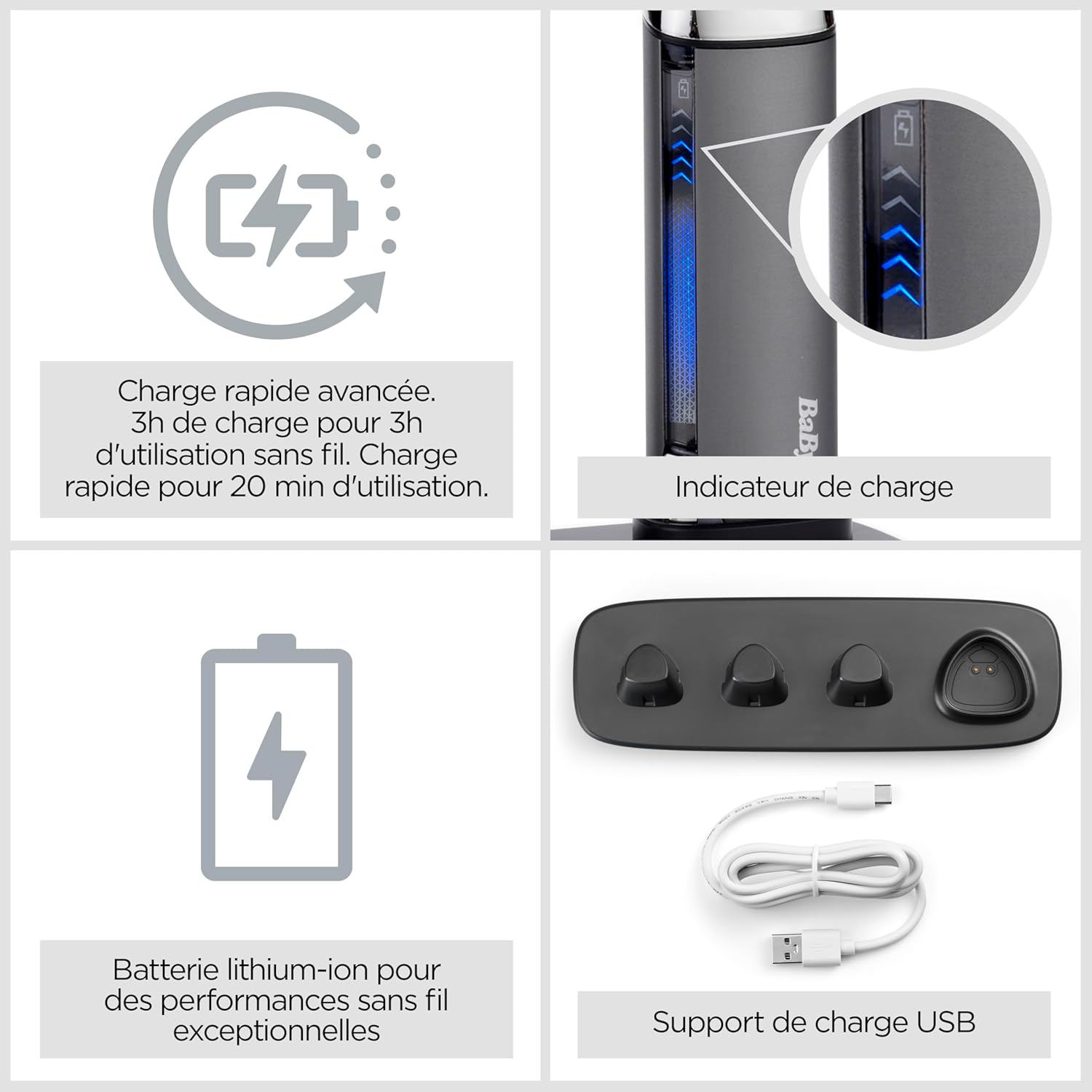 BaByliss - Super-X Metal - tondeuse 15-en-1, waterproof, lames acier japonais, sans fil, MT996E