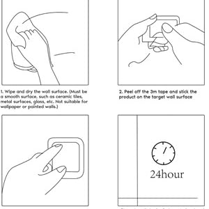 Schéma pédagogique montrant quatre panneaux avec des dessins au trait illustrant les étapes de fonctionnement de l'appareil et un symbole indicateur de charge 24 heures sur 24