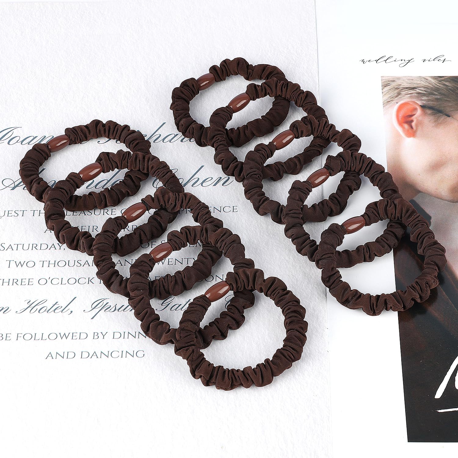 JessLab - Élastiques Cheveux Soie Satin, lot 10, doux, sans dommage