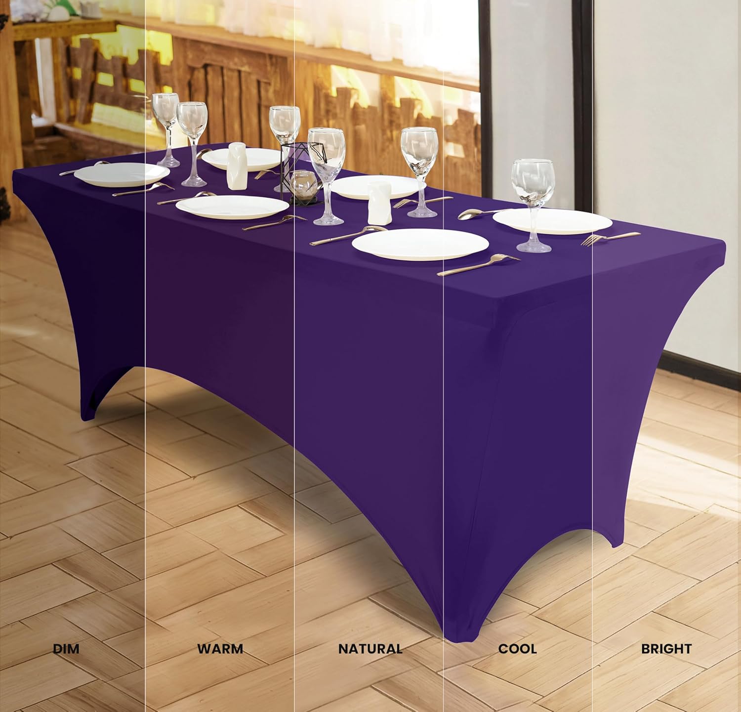 Utopia Kitchen - nappe extensible - 183 cm - polyester/spandex, lavable, infroissable, lot de 2