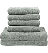 Zollner 4 serviettes de toilette 50 x 100 cm, 2 serviettes de bain 70 x 140 cm, 100 % coton, 400 g/m²