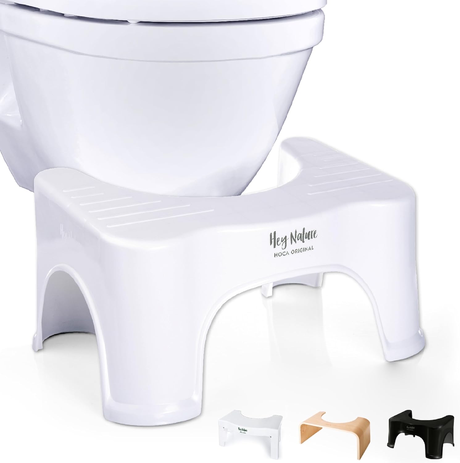 Hey Nature - HOCA Tabouret toilettes physiologique adulte/enfant, réduit hémorroïdes, constipation - HOCA