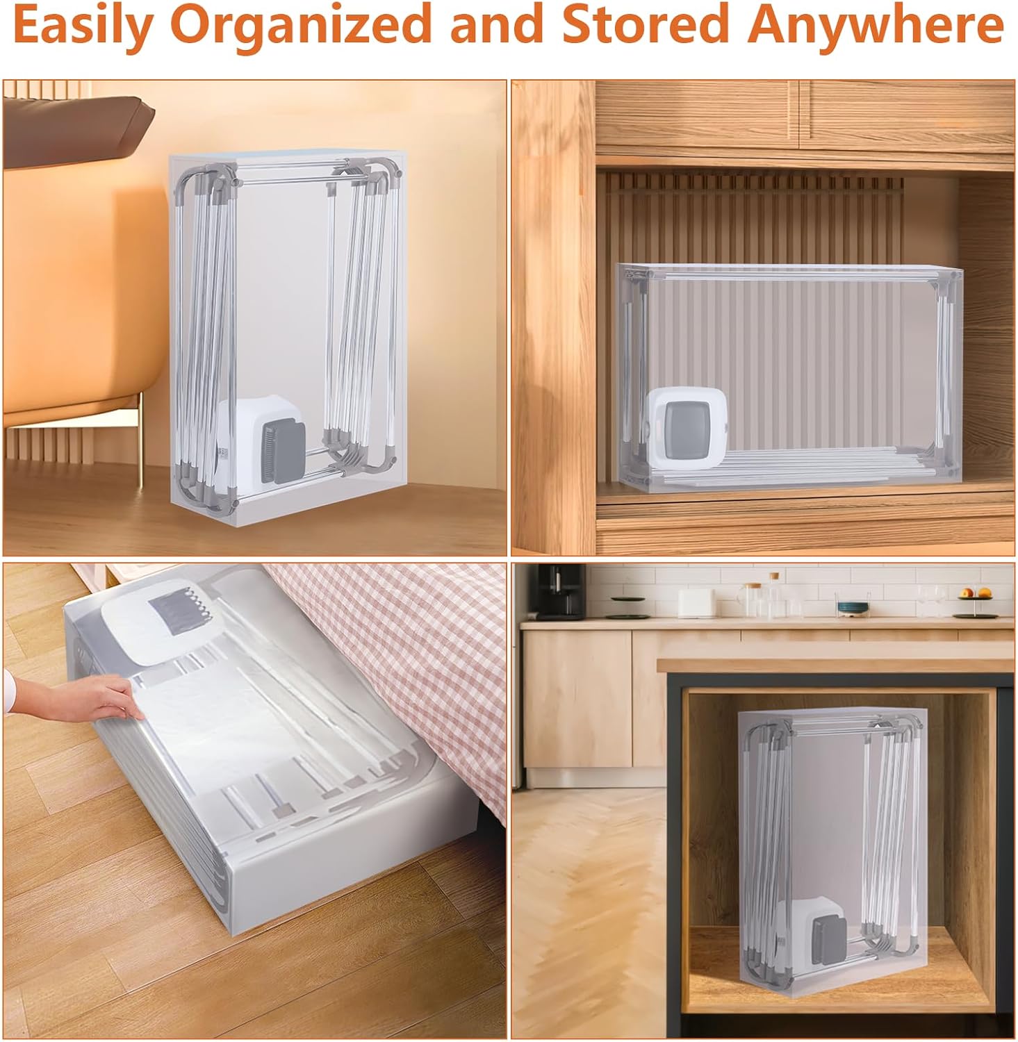 Séchoir électrique pliable - 15kg - 1500W séchage rapide, rangement compact