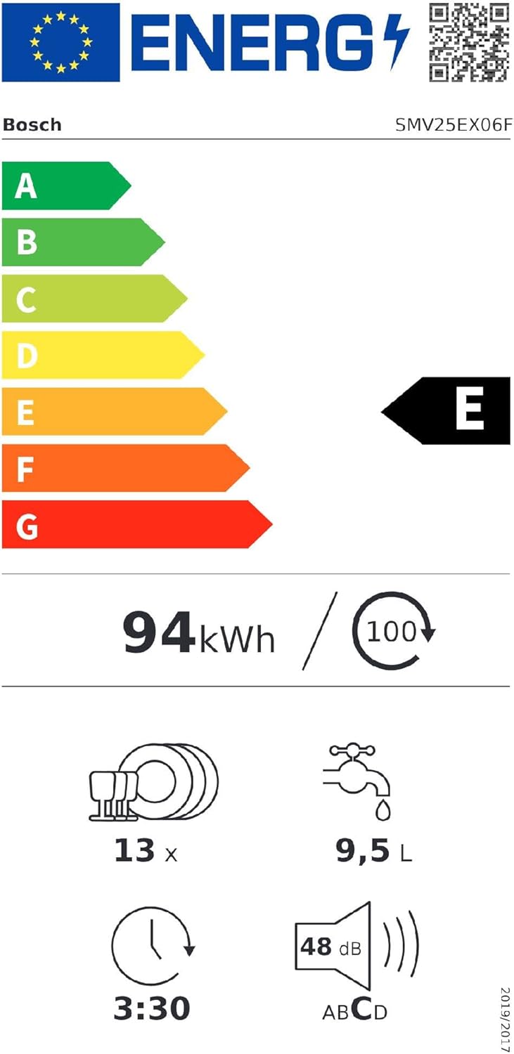 Bosch - lave-vaisselle Série 2 - 60 cm - encastrable, SMV25EX06F