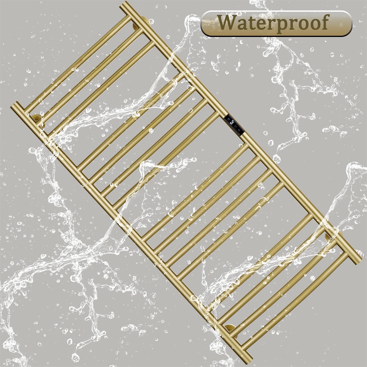 ESOP - sèche-serviette électrique série Or Brossé, 110x60 cm, WiFi, LED, 15 barres, 185W - ESOPSP11060