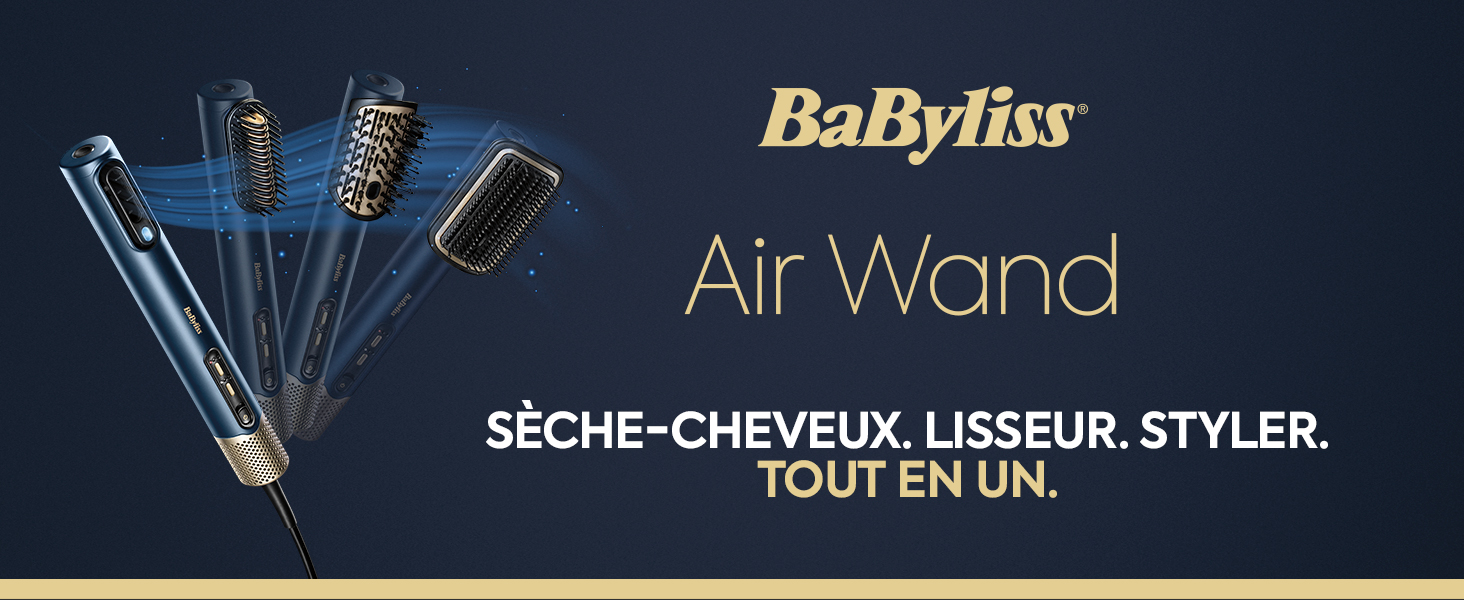 BaByliss, Air Wand, AS6553E, Multi styler 4 en 1, ionique, sèche-cheveux, lisseur, styler, brushing